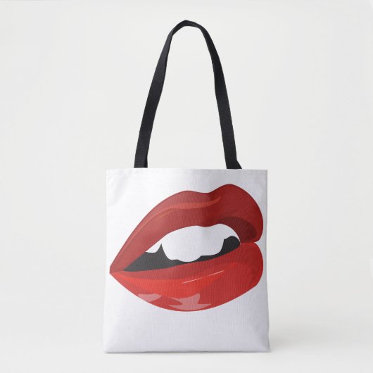Luscious Red Lips Tote Bag (Voorkant)