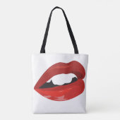 Luscious Red Lips Tote Bag (Achterkant)