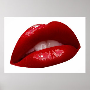 Luscious Red Lipstick voor vrouwen Poster