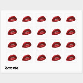 Luscious Red Lipstick voor vrouwen Vierkante Sticker (Vel)