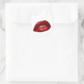 Luscious Red Lipstick voor vrouwen Vierkante Sticker (Tas)