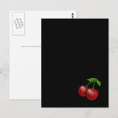 Luscious Retro Cherries Briefkaart (Voorkant / Achterkant)