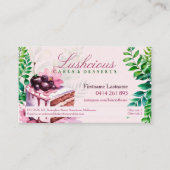 Luscious Roze Blueberry Cake Visitekaartjes (Voorkant)