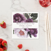 Luscious Vibrant Paarse Plum Pioenes Receptie | Servetten (Insitu)