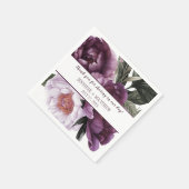 Luscious Vibrant Paarse Plum Pioenes Receptie | Servetten (Hoek)