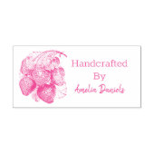 Luscious Zomer Aardbei Handgemaakte Rubber Stamp Zelfinktende Stempel (Design)