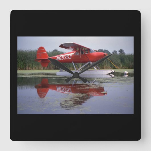 Luscombe, 8A, 1940, Oshkosh_Classic Aviation Vierkante Klok (Voorkant)