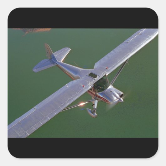 Luscombe, model 8, 1948_Klassieke luchtvaart Vierkante Sticker (Voorkant)