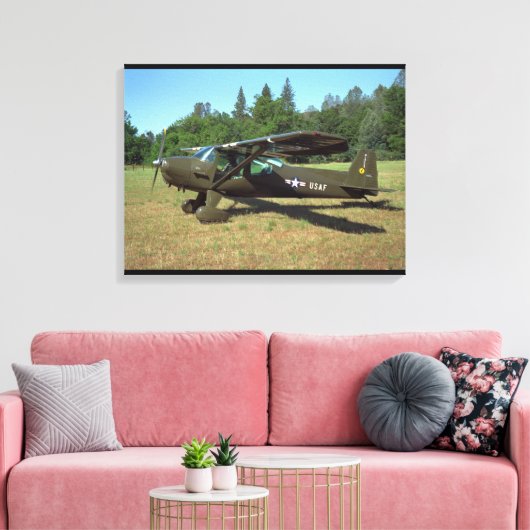 Luscombe, T-8F, 1948_Classic Aviation Canvas Afdruk (Insitu (Woonkamer))