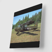 Luscombe, T-8F, 1948_Classic Aviation Vierkante Klok (Hoek)