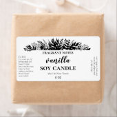 Lush Black and White Arrangement kandle Labels (Insitu)