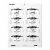 Lush Black and White Arrangement kandle Labels (Full Sheet)