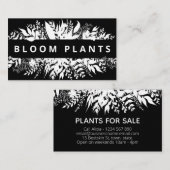 Lush Black White Bouquet Homegrown Plant Nursery Visitekaartje (Voorkant / Achterkant)