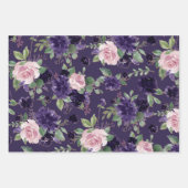 Lush Blossom | Paars en roze flessenpatroon Inpakpapier Vel (Voorkant 2)