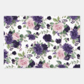 Lush Blossom | Paars en roze flessenpatroon Inpakpapier Vel (Voorkant)