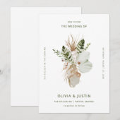 Lush Boho | Tropisch botanisch huwelijk Kaart (Voorkant / Achterkant)