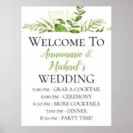 Lush Botanicals Wedding Ceremony Details Welkom Poster