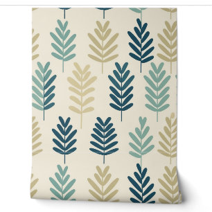 Lush Botanische zomer groene bladeren Wallpaper Behang