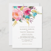 Lush Bouquet bruiloft uitnodiging (Voorkant)
