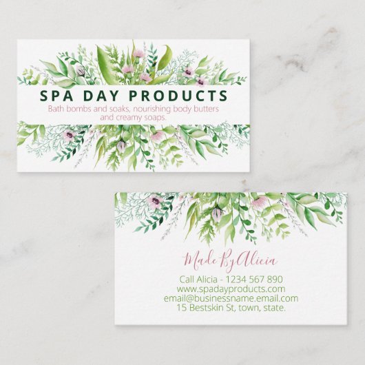 Lush Bouquet DIY Handmade Spa Bath Skincare Visitekaartje