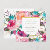 Lush Bouquet Wedding Save the Date (Voorkant / Achterkant)