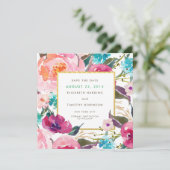 Lush Bouquet Wedding Save the Date (Staand voorkant)