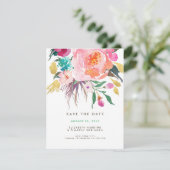 Lush Bouquet Wedding Save the Date (Staand voorkant)