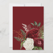 Lush Bourgondië Floral Volwassen Verjaardagsfeest Kaart (Achterkant)