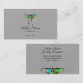 Lush Butterfly Logo Grey Sieraden Designer Contactkaartje (Voorkant / Achterkant)