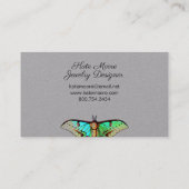 Lush Butterfly Logo Grey Sieraden Designer Contactkaartje (Achterkant)