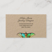 Lush Butterfly Logo Kraft Sieradenontwerper Contactkaartje (Achterkant)