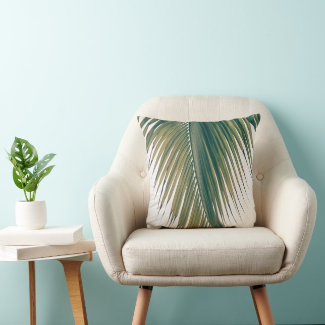 Lush Caribbean Palm 3 #palm#tropisch Kussen (Stoel)