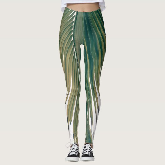 Lush Caribbean Palm 3 #palm#tropisch Leggings (Voorkant)