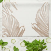 Lush Caribbean Palm Collage 3 Theedoek (Gevouwen)