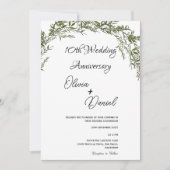 Lush Classic Greenery Wedding Jubileum Kaart (Voorkant)