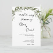 Lush Classic Greenery Wedding Jubileum Kaart (Staand voorkant)