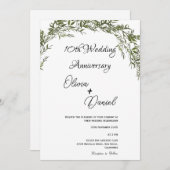 Lush Classic Greenery Wedding Jubileum Kaart (Voorkant / Achterkant)