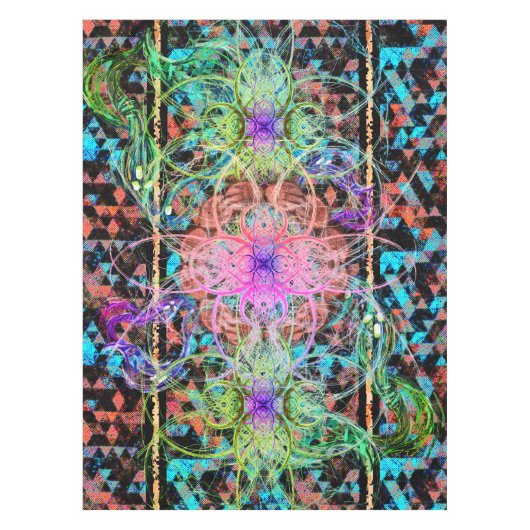 Lush Colorful Syberpunk Tafelkleed (Voorkant)