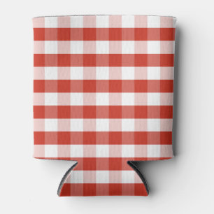 Lush Dahlia Red & White Gingham Check Pset Blikjeskoeler