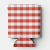 Lush Dahlia Red & White Gingham Check Pset Blikjeskoeler (Achterkant)