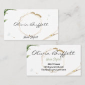 Lush Dandelion Greenery Roos Gold natuur Visitekaartje (Voorkant / Achterkant)