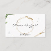 Lush Dandelion Greenery Roos Gold natuur Visitekaartje (Voorkant)