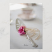 Lush Deep Red Rose Bouquet Moody Romantic Wedding  Kaart (Achterkant)