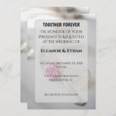 Lush Deep Red Rose Bouquet Moody Romantic Wedding  Kaart (Voorkant / Achterkant)