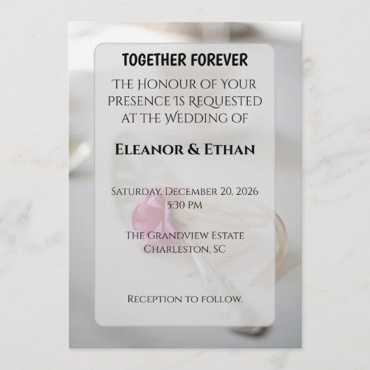 Lush Deep Red Rose Bouquet Moody Romantic Wedding  Kaart (Voorkant)