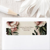 Lush Donkergroen en Blush Roze Bloemenbruiloft Etiket (Insitu)