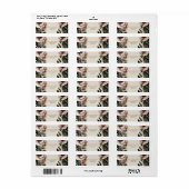 Lush Donkergroen en Blush Roze Bloemenbruiloft Etiket (Full Sheet)