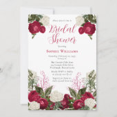 Lush Elegant Magenta Floral Vrijgezellenfeest Kaart (Voorkant)