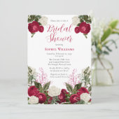 Lush Elegant Magenta Floral Vrijgezellenfeest Kaart (Staand voorkant)