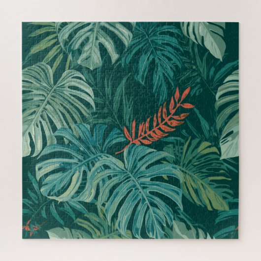 Lush Emerald Jungle Print Legpuzzel (Verticaal)